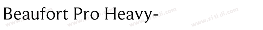 Beaufort Pro Heavy字体转换